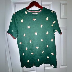 Free Planet Green Santa Graphic Tee w/rolled sleeves